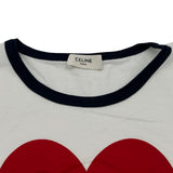 セリーヌ CELINE ハートトリオンフロゴ半袖Tシャツ 2X01L671Q ホワイト コットン レディース 半袖Ｔシャツ