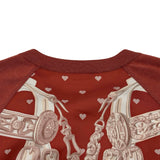 エルメス HERMES BRIDES de GALAツイルレーヌ切替ニットセーター ピンク シルク レディース セーター エルメス HERMES BRIDES de GALAツイルレーヌ切替ニットセーター