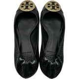 トリーバーチ TORY BURCH フラットパンプス ブラック レザー レディース パンプス