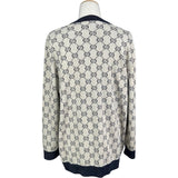 グッチ GUCCI GG総柄ニットカーディガン 692727 ネイビー コットン メンズ カーディガン