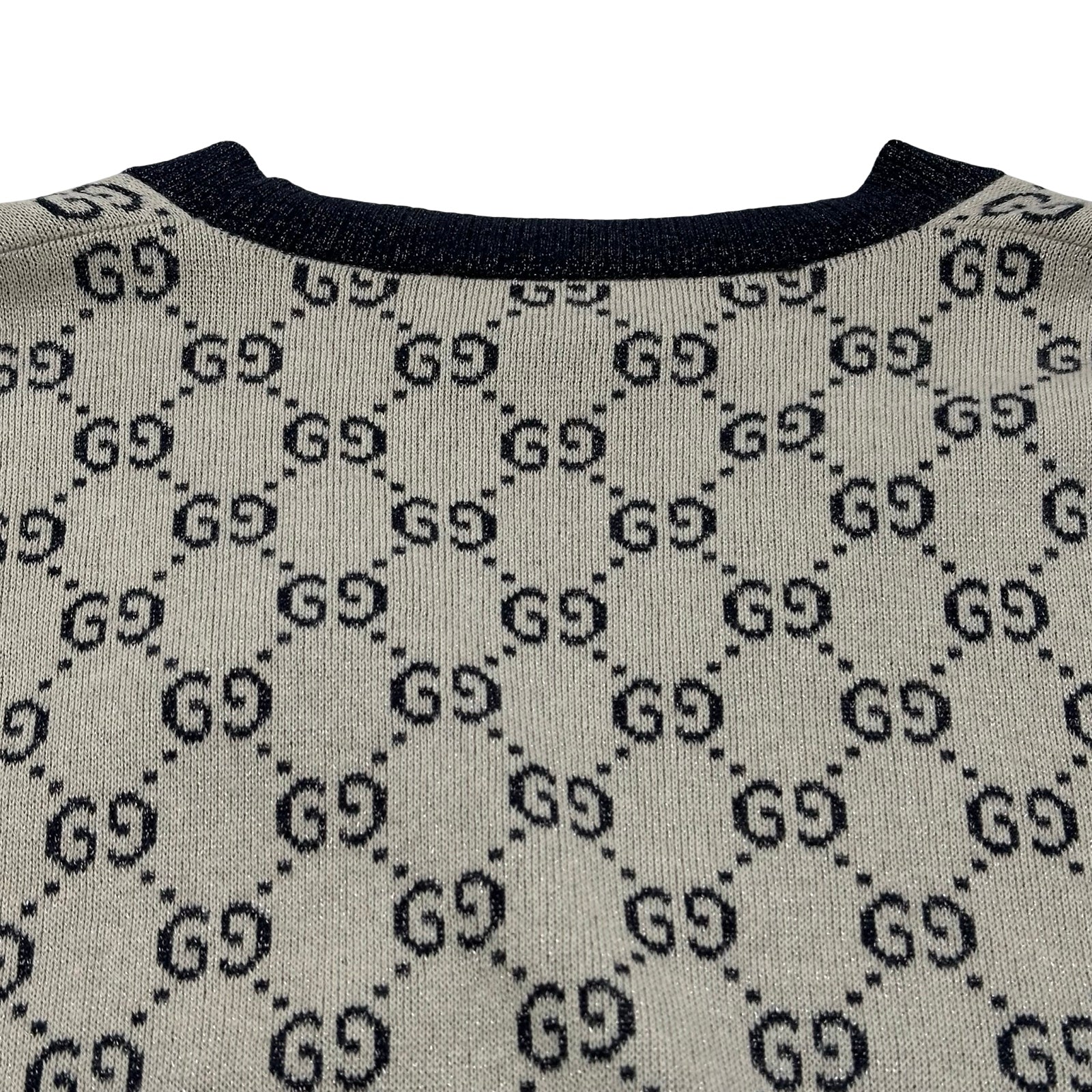 グッチ GUCCI GG総柄ニットカーディガン 692727 ネイビー コットン