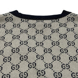 グッチ GUCCI GG総柄ニットカーディガン 692727 ネイビー コットン メンズ カーディガン
