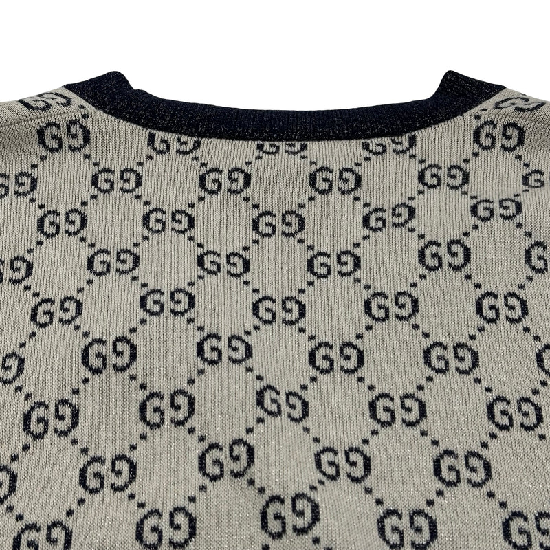 グッチ GUCCI GG総柄ニットカーディガン 692727 ネイビー コットン