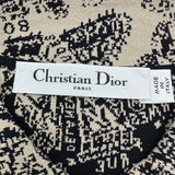 クリスチャン・ディオール Christian Dior Paris マップ柄ニットジャケット 324V53AM505 ベージュ ビスコース レディース テーラードジャケット