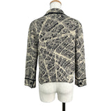 クリスチャン・ディオール Christian Dior Paris マップ柄ニットジャケット 324V53AM505 ベージュ ビスコース レディース テーラードジャケット
