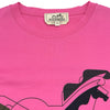 エルメス HERMES ホースプリントTシャツ ピンク コットン メンズ 半袖Ｔシャツ