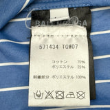 バレンシアガ BALENCIAGA ロゴ刺繍オーバーサイズブルゾン 571434 ブルー コットン メンズ ブルゾン