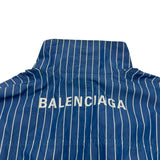 バレンシアガ BALENCIAGA ロゴ刺繍オーバーサイズブルゾン 571434 ブルー コットン メンズ ブルゾン
