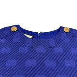 グッチ GUCCI GG総柄半袖ワンピース 610872 ブルー ウール レディース ワンピース