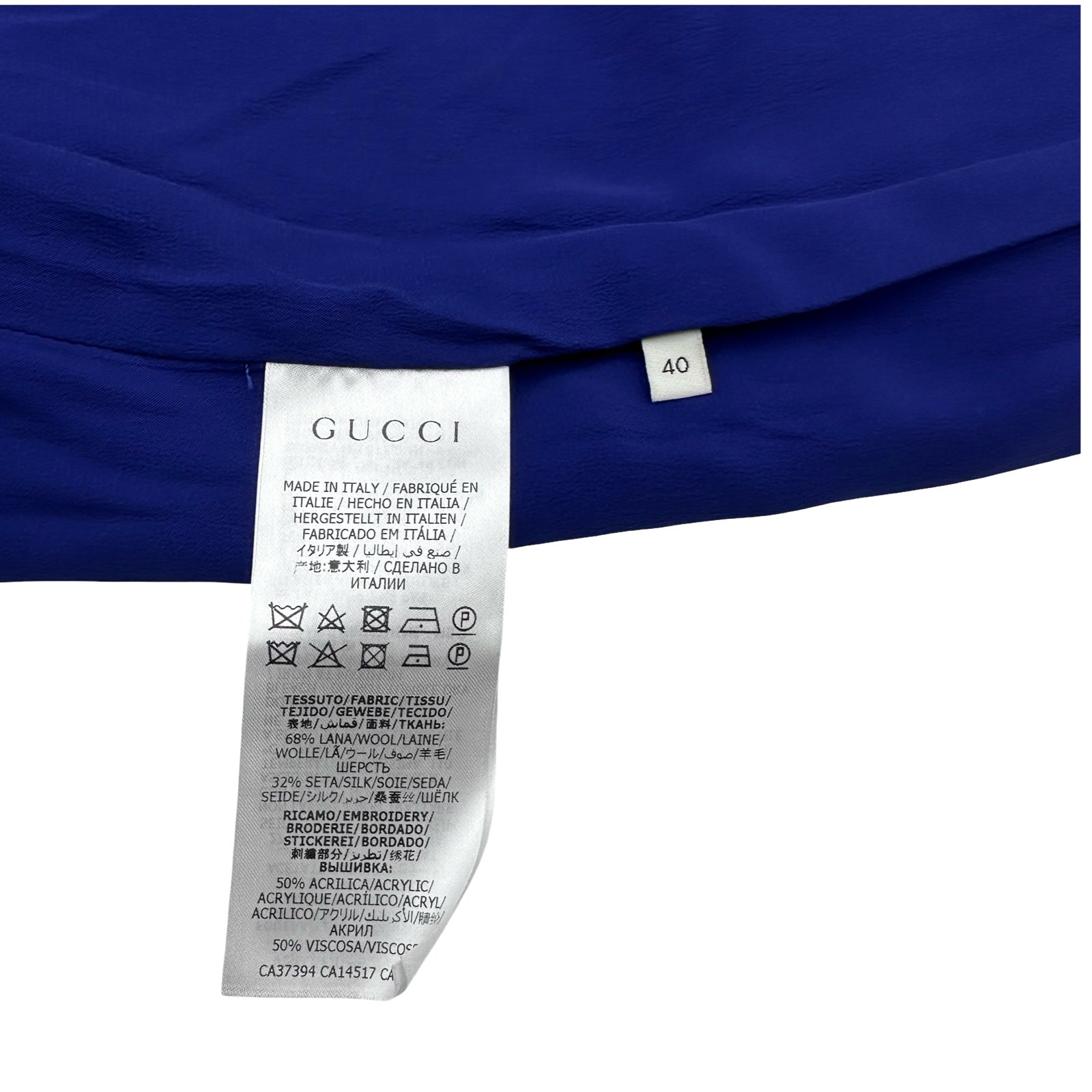 グッチ GUCCI GG総柄半袖ワンピース 610872 ブルー ウール レディース 