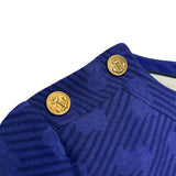 グッチ GUCCI GG総柄半袖ワンピース 610872 ブルー ウール レディース ワンピース