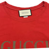 グッチ GUCCI ロゴプリント長袖Tシャツ 476330 レッド コットン メンズ 長袖Ｔシャツ