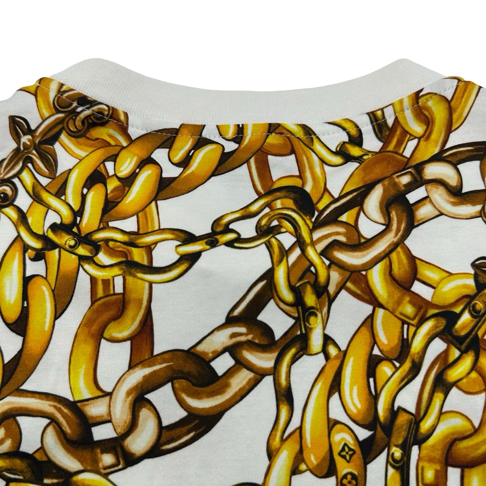 ルイ・ヴィトン LOUIS VUITTON 総柄プリントシャツ FOTS36 ホワイト コットン レディース 半袖Ｔシャツ ルイ・ヴィトン LOUIS VUITTON 総柄プリントシャツ FOTS36 ホワイト