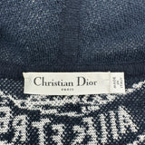 クリスチャン・ディオール Christian Dior ボーダーニットパーカー 314G12AM724 ネイビー コットン レディース パーカー