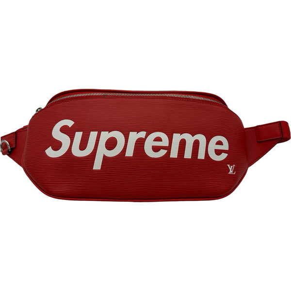 【美品】  Louis Vuitton / ルイヴィトン | ×Supreme / エピレザー バムバッグ ウエストバッグ | レッド | メンズ ルイ・ヴィトン LOUIS VUITTON LV×Supreme バムバッグPM M53418 レッド