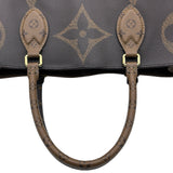 ルイ・ヴィトン LOUIS VUITTON オンザゴーGM M45320 ブラウン ジャイアント・リバース レディース ハンドバッグ