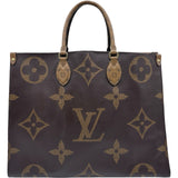 ルイ・ヴィトン LOUIS VUITTON オンザゴーGM M45320 ブラウン ジャイアント・リバース レディース ハンドバッグ