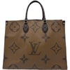 ルイ・ヴィトン LOUIS VUITTON オンザゴーGM M45320 ブラウン ジャイアント・リバース レディース ハンドバッグ