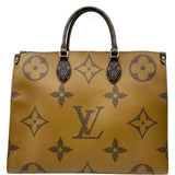 ルイ・ヴィトン LOUIS VUITTON オンザゴーGM M45320 ブラウン ジャイアント・リバース レディース トートバッグ