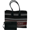 サルヴァトーレ・フェラガモ Salvatore Ferragamo ロゴトート 214955 ブラック/フレイムレッド ファブリック レディース トートバッグ