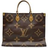 ルイ・ヴィトン LOUIS VUITTON オンザゴーGM M44576 ブラウン ジャイアント・リバース レディース トートバッグ