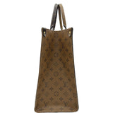 ルイ・ヴィトン LOUIS VUITTON オンザゴーGM M44576 ブラウン ジャイアント・リバース レディース トートバッグ