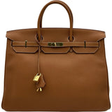 エルメス HERMES バーキン40 □O刻 ゴールド ゴールド金具 トゴ レディース ハンドバッグ