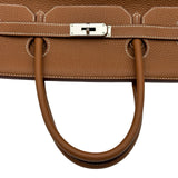 エルメス HERMES バーキン40 □N刻 ゴールド シルバー金具 トゴ ユニセックス ハンドバッグ