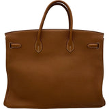 エルメス HERMES バーキン40 □N刻 ゴールド シルバー金具 トゴ ユニセックス ハンドバッグ