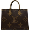 ルイ・ヴィトン LOUIS VUITTON オンザゴーMM M45321 ブラウン ジャイアント・リバース レディース ハンドバッグ