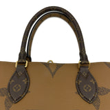ルイ・ヴィトン LOUIS VUITTON オンザゴーMM M45321 ブラウン ジャイアント・リバース レディース ハンドバッグ