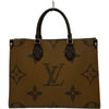 ルイ・ヴィトン LOUIS VUITTON オンザゴーMM M45321 ブラウン ジャイアント・リバース レディース ハンドバッグ