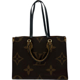 ルイ・ヴィトン LOUIS VUITTON オンザゴーMM M45321 ブラウン ジャイアント・リバース レディース ハンドバッグ