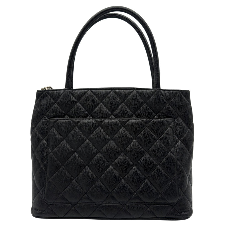 CHANEL キャビアスキン 復刻トート ハンドバッグ シャネル CHANEL 復刻トート ブラック/シルバー金具 キャビアスキン