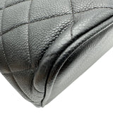シャネル CHANEL 復刻トート ブラック/シルバー金具 キャビアスキン レディース ショルダーバッグ