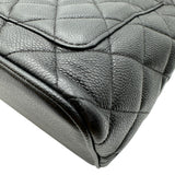 シャネル CHANEL 復刻トート ブラック/シルバー金具 キャビアスキン レディース ショルダーバッグ