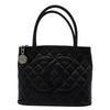 シャネル CHANEL 復刻トート ブラック/シルバー金具 キャビアスキン レディース ショルダーバッグ