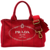 プラダ PRADA カナパバッグ 1BG439 レッド キャンバス レディース トートバッグ
