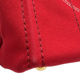 プラダ PRADA カナパバッグ 1BG439 レッド キャンバス レディース トートバッグ