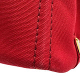 プラダ PRADA カナパバッグ 1BG439 レッド キャンバス レディース トートバッグ