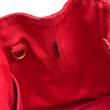 プラダ PRADA カナパバッグ 1BG439 レッド キャンバス レディース トートバッグ