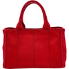プラダ PRADA カナパバッグ 1BG439 レッド キャンバス レディース トートバッグ