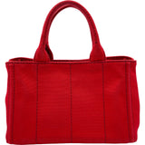 プラダ PRADA カナパバッグ 1BG439 レッド キャンバス レディース トートバッグ