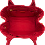 プラダ PRADA カナパバッグ 1BG439 レッド キャンバス レディース トートバッグ