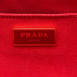 プラダ PRADA カナパバッグ 1BG439 レッド キャンバス レディース トートバッグ