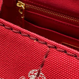 プラダ PRADA カナパバッグ 1BG439 レッド キャンバス レディース トートバッグ
