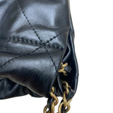 シャネル CHANEL CHANEL22 ミニバッグ AS3980 ブラック ゴールド金具 シャイニーカーフ レディース ショルダーバッグ