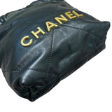 シャネル CHANEL CHANEL22 ミニバッグ AS3980 ブラック ゴールド金具 シャイニーカーフ レディース ショルダーバッグ