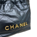 シャネル CHANEL CHANEL22 ミニバッグ AS3980 ブラック ゴールド金具 シャイニーカーフ レディース ショルダーバッグ
