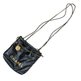 シャネル CHANEL CHANEL22 ミニバッグ AS3980 ブラック ゴールド金具 シャイニーカーフ レディース ショルダーバッグ